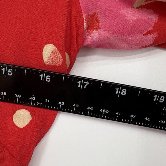 Free People Mini Dress Medium Red Strawberry Combo Date Night Boho - Picture 4 of 7